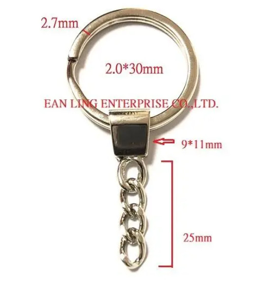 30MM平圈 扣头可刻LOGO